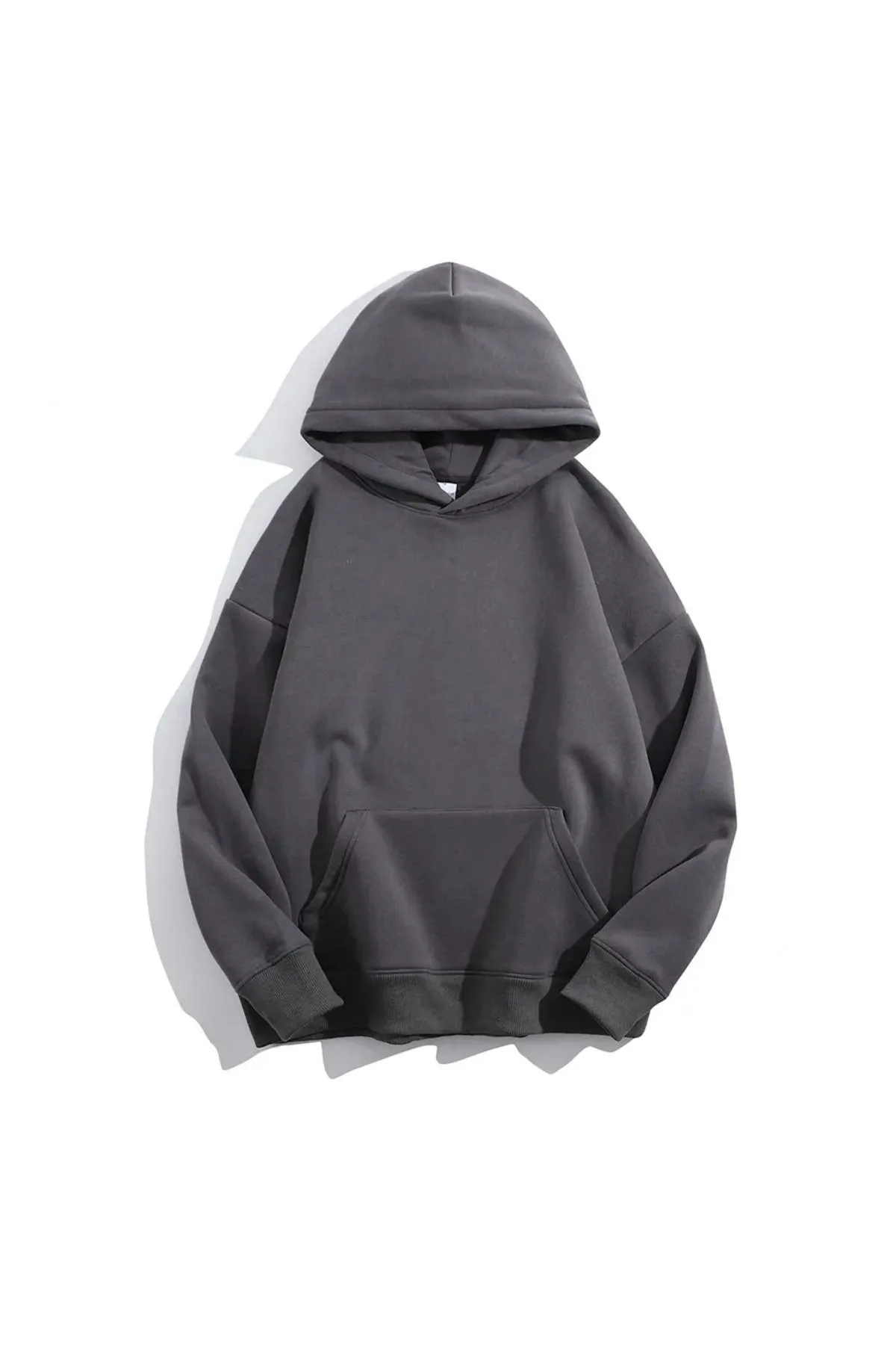 Know  Geräucherter, schlichter Oversize-Kapuzenpullover für Damen