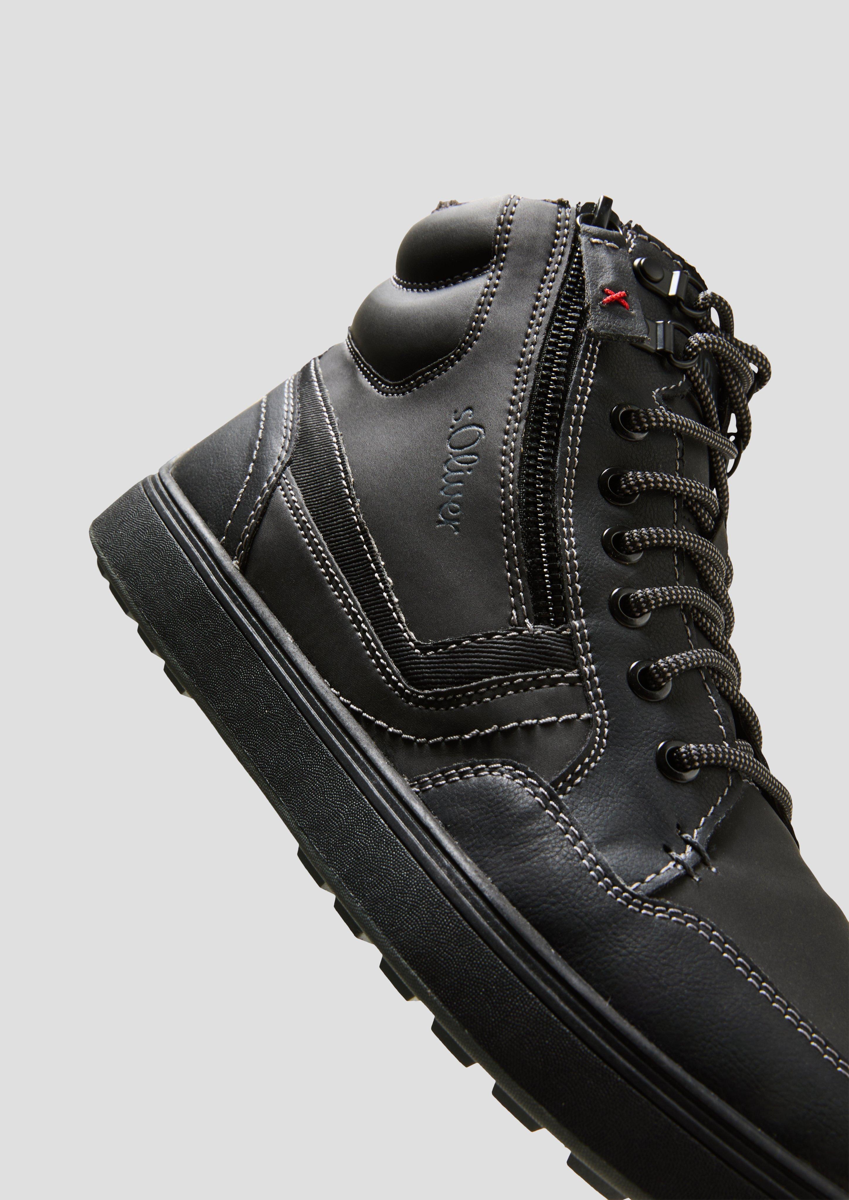 Gefütterte Boots mit Kontrastnähten  6008633-001