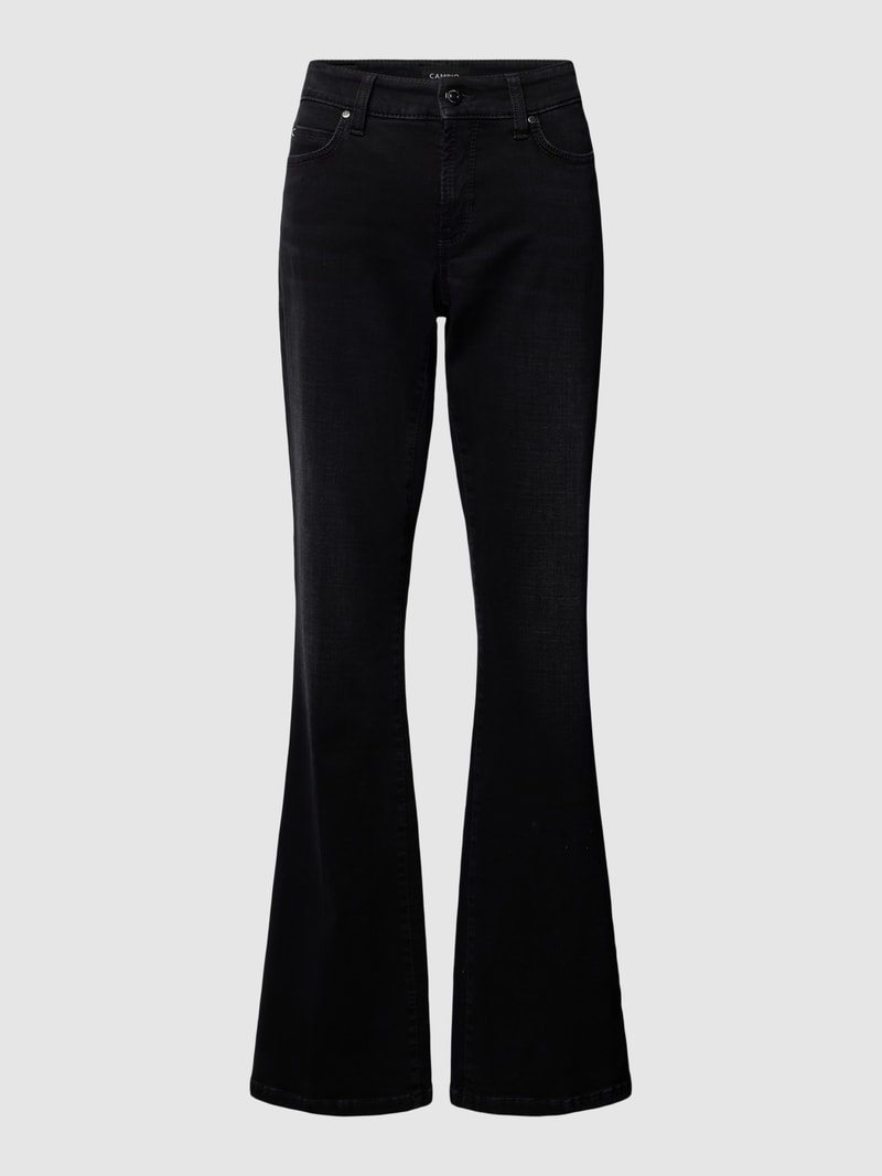 Flared Jeans mit 5-Pocket-Design Modell 'PARIS' in schwarz