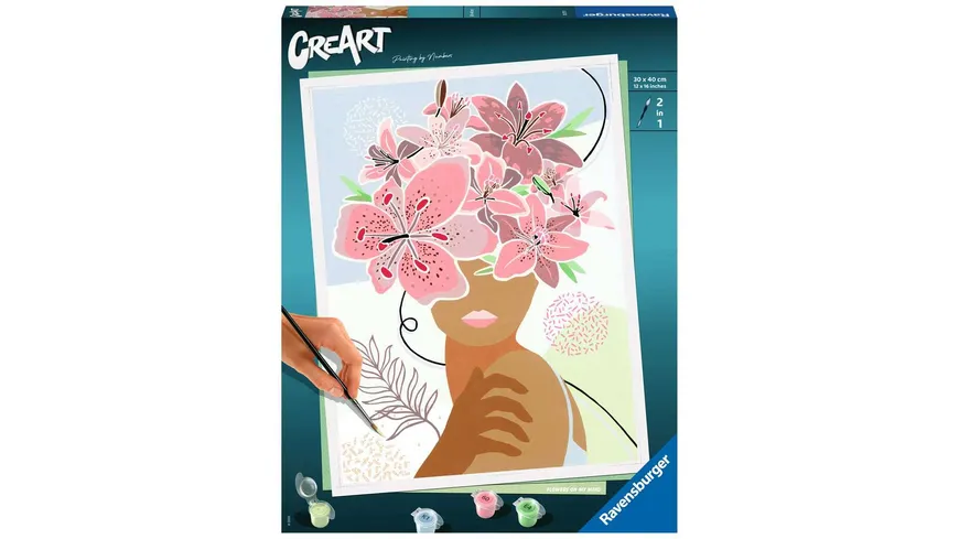 Ravensburger Beschäftigung - CreArt - Malen nach Zahlen 20275 – Flowers on my Mind