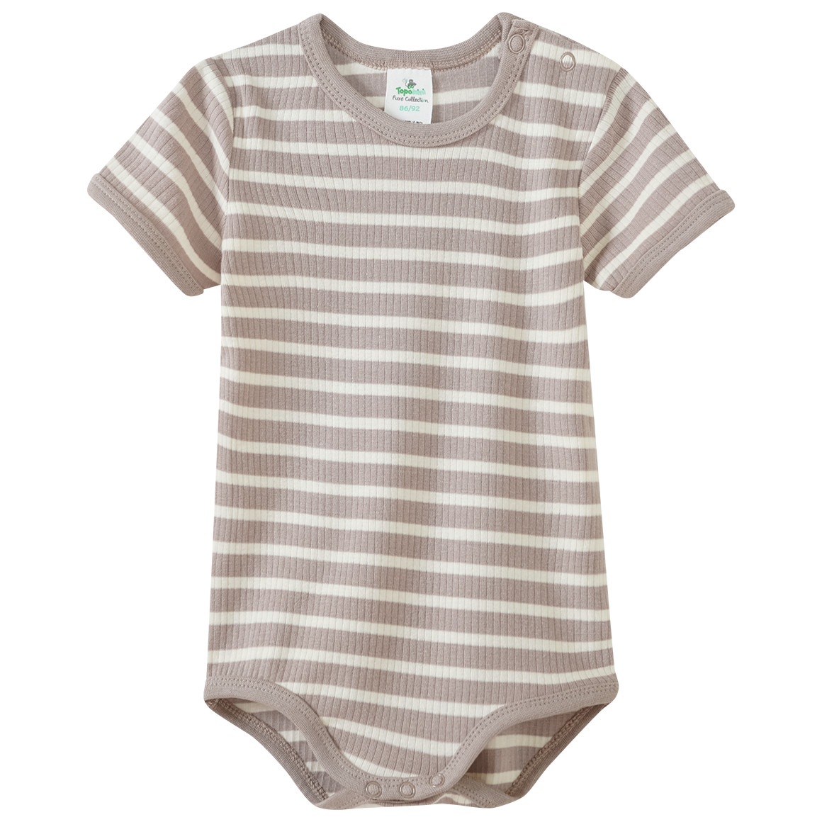 3 Baby Bodys mit Rippstruktur