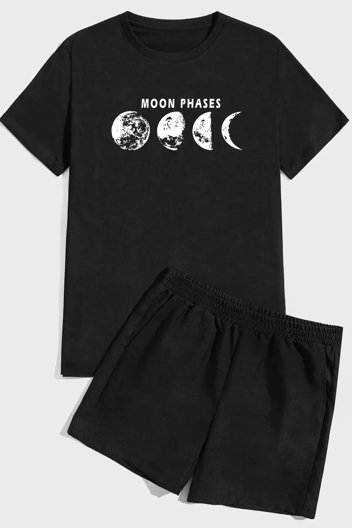 uyguntarz  Shorts-Set mit Mondphasen-Print