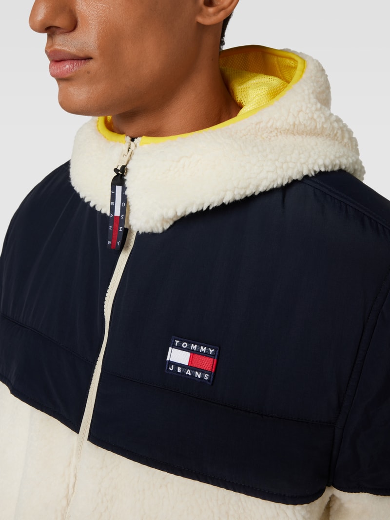 Sherpa Jacket in Two-Tone-Machart Modell 'CHICAGO' in weiß