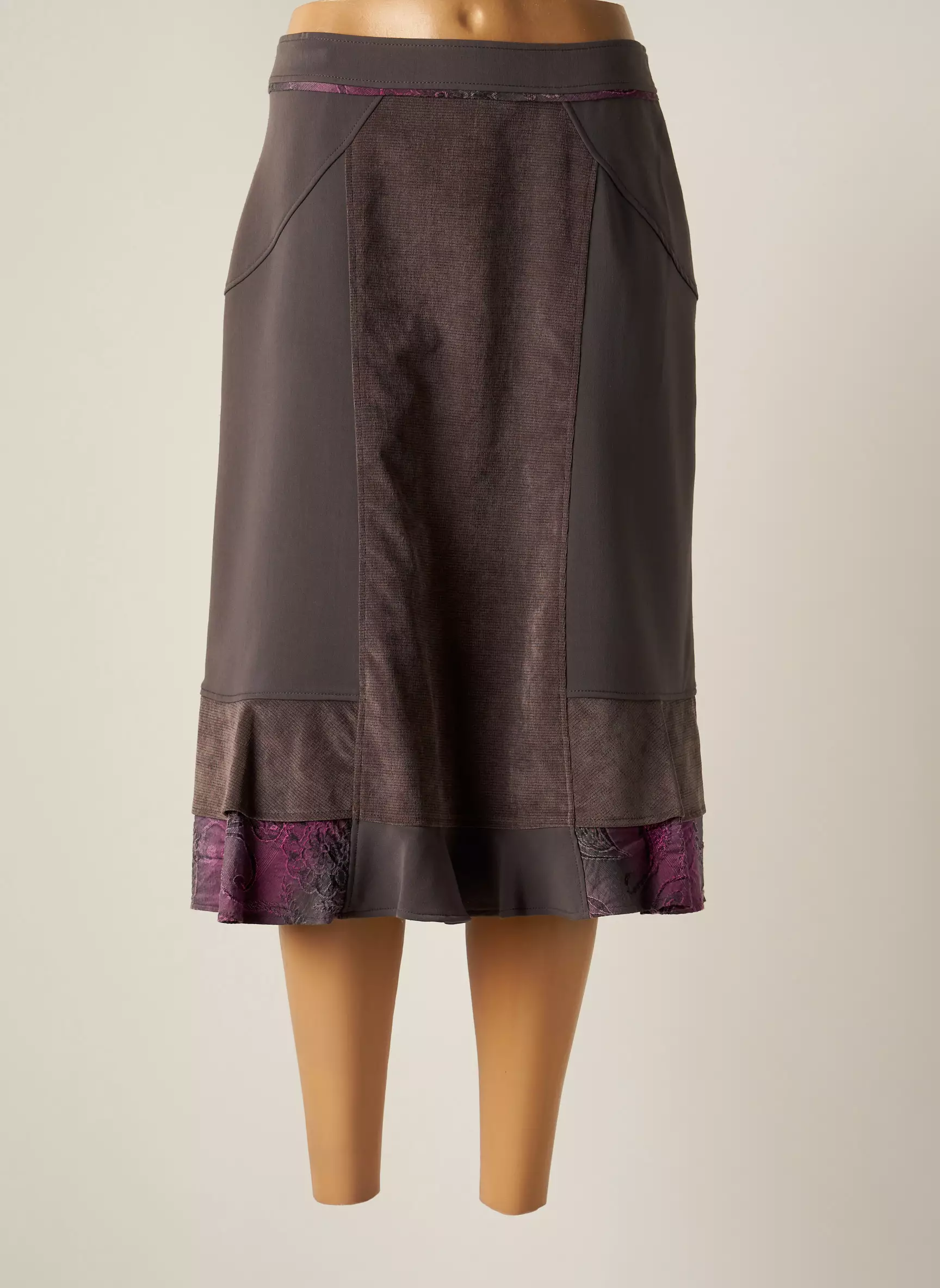 Lewinger Jupes Mi Longues Femme couleur gris