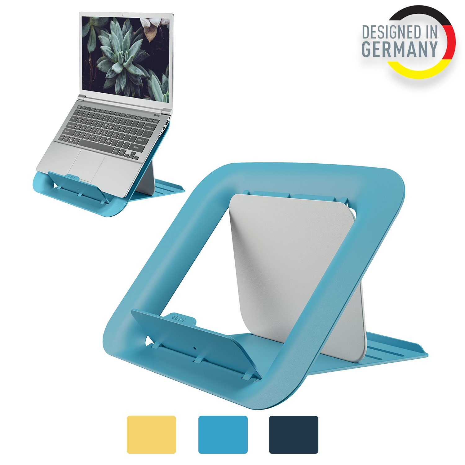 LEITZ Cosy Laptop Aufsteller Laptop-Ständer, (bis 17 Zoll, höhenverstellbar 162mm bis 195mm, zusammenklappbar)