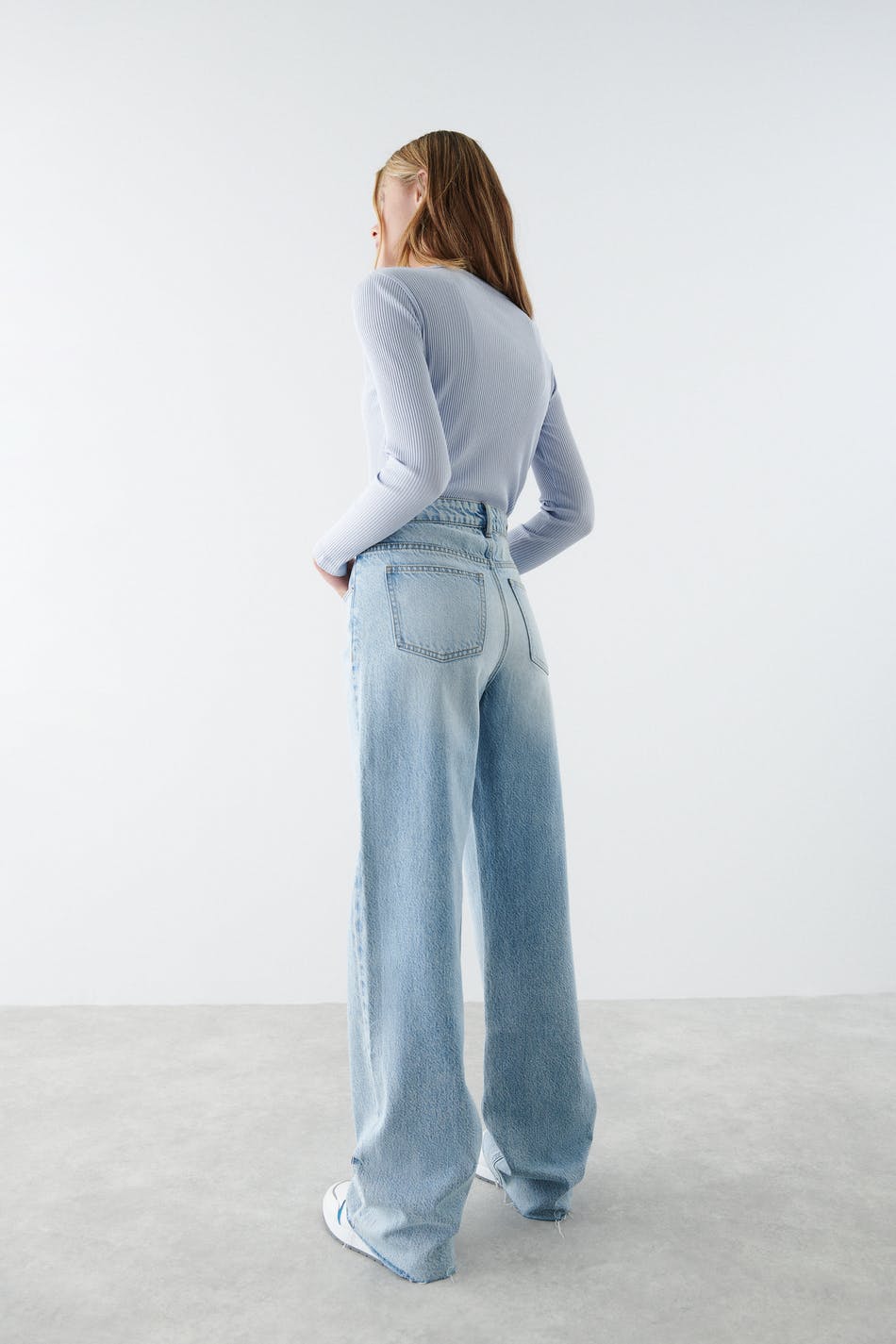 Wide full length jeans