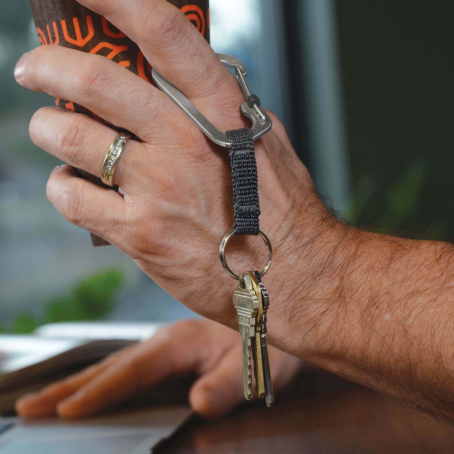 Slide Lock Key Ring Karabiner