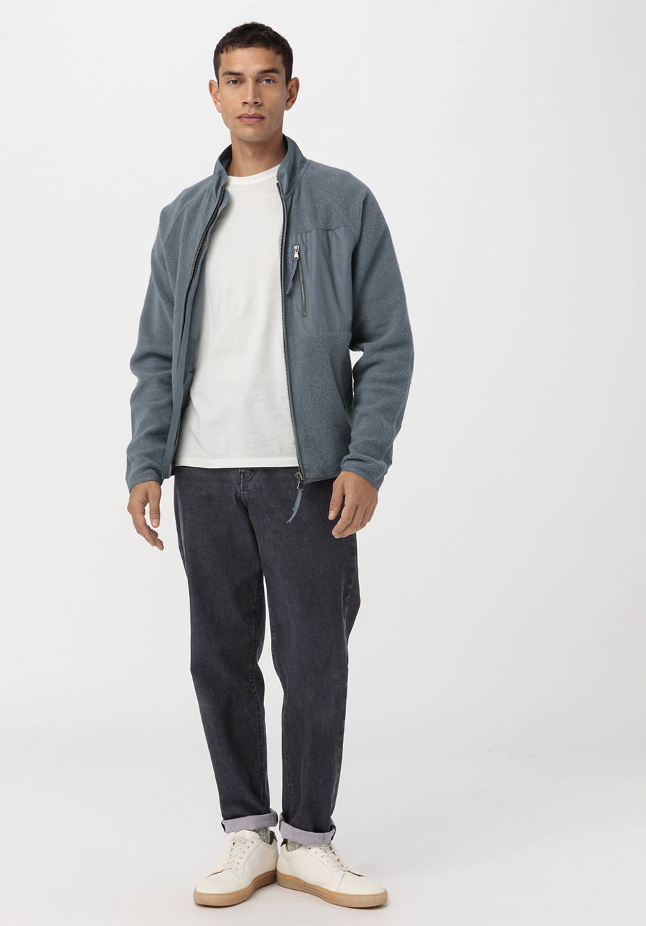 Fleece-Jacke BetterRecycling aus reiner Bio-Baumwolle