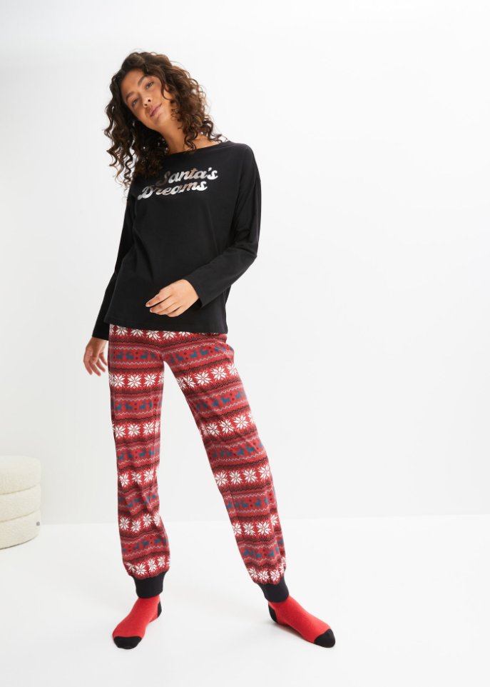 Pyjama mit oversized Shirt und Geschenktasche