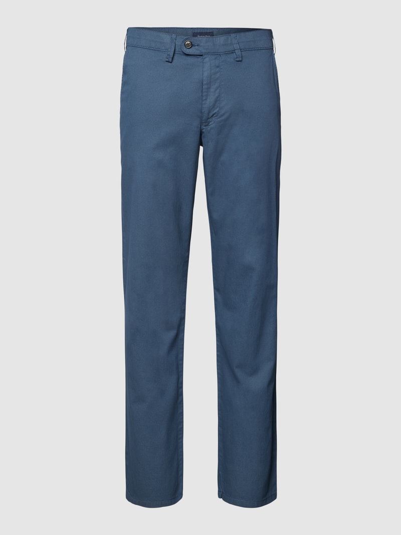Chino mit französischen Eingrifftaschen in royalblau