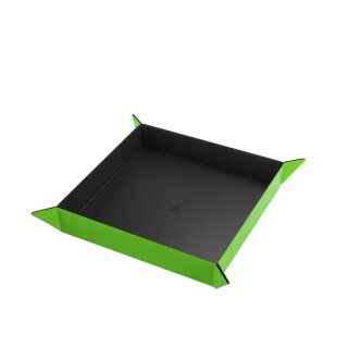 Gamegenic Magnetic Dice Tray Square - Black & Green