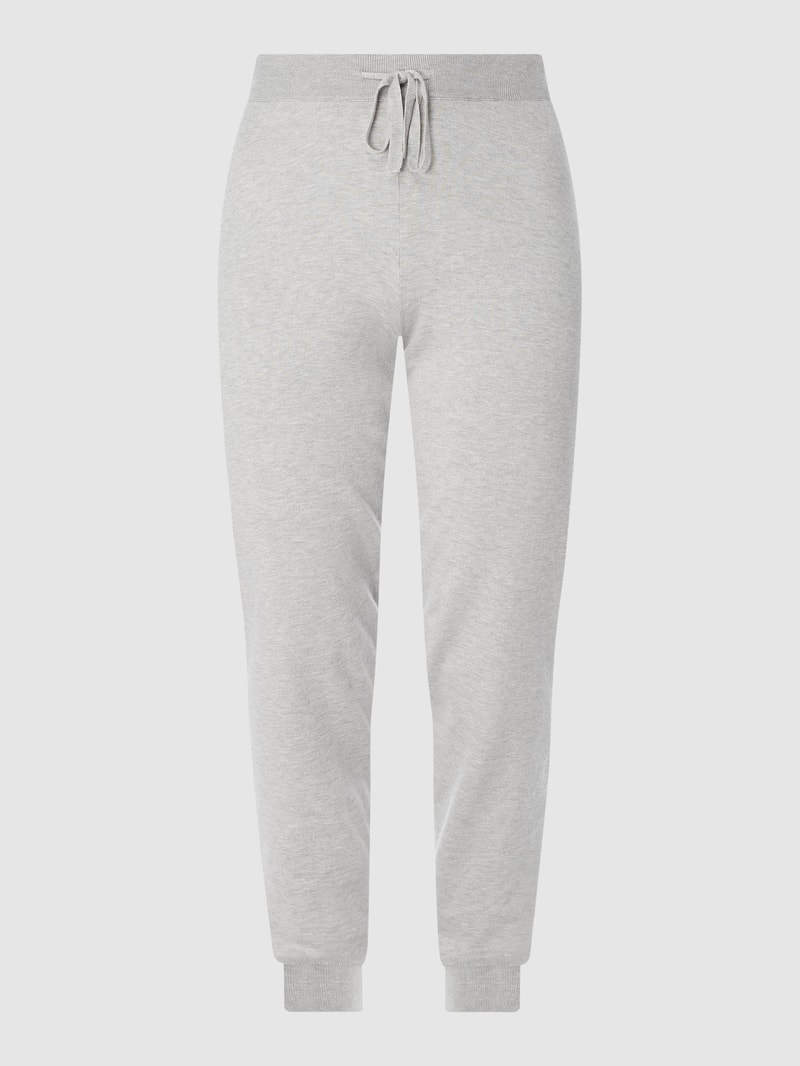 PLUS SIZE Strickhose aus Viskosemischung Modell 'Edith' in hellgrau meliert