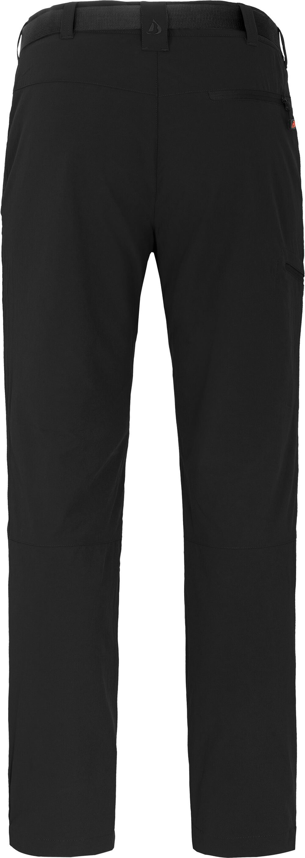 Bergson Outdoorhose ALASKO Herren Winter Wanderhose, elastisch, warm, gefüttert, Kurzgrößen, schwarz