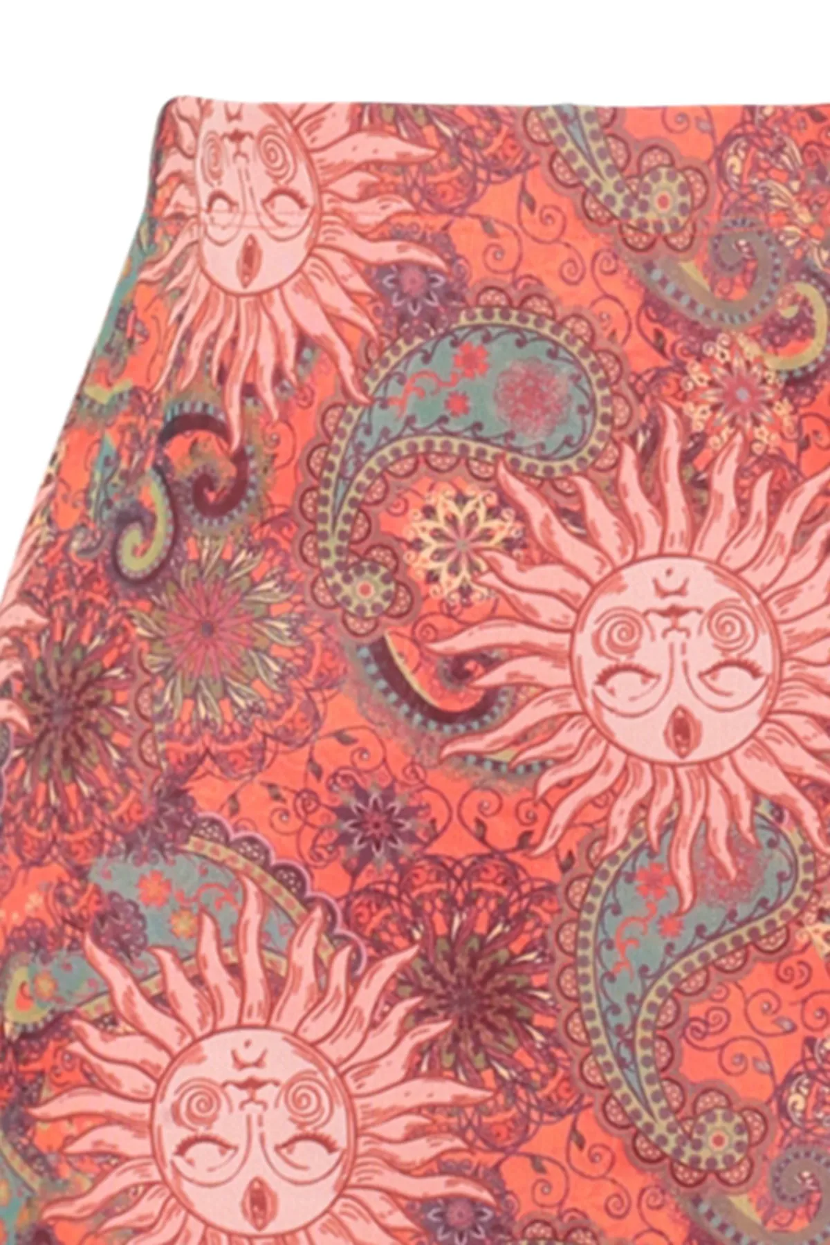 Trendyol Collection  Premium Orange bedruckter Midi-Strickrock aus Tüll mit hohem Bund und Futter TWOSS23ET00206