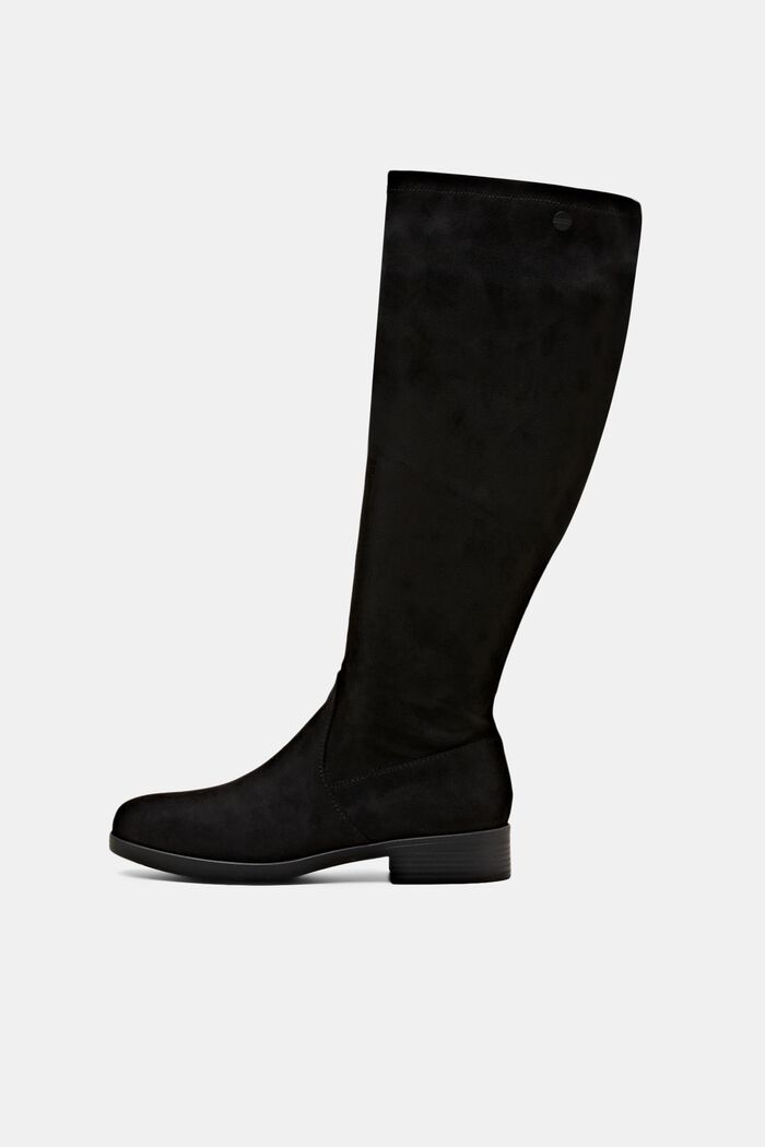Kniehohe Boots in Wildlederoptik