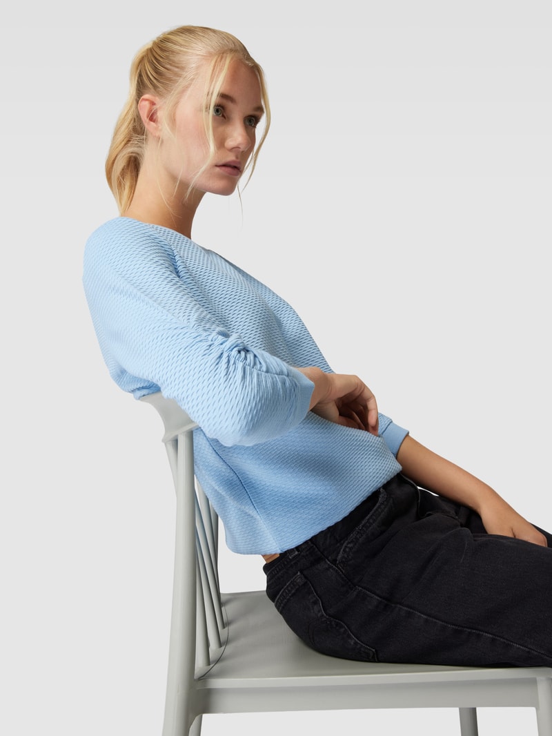 Sweatshirt mit 3/4-Arm in hellblau
