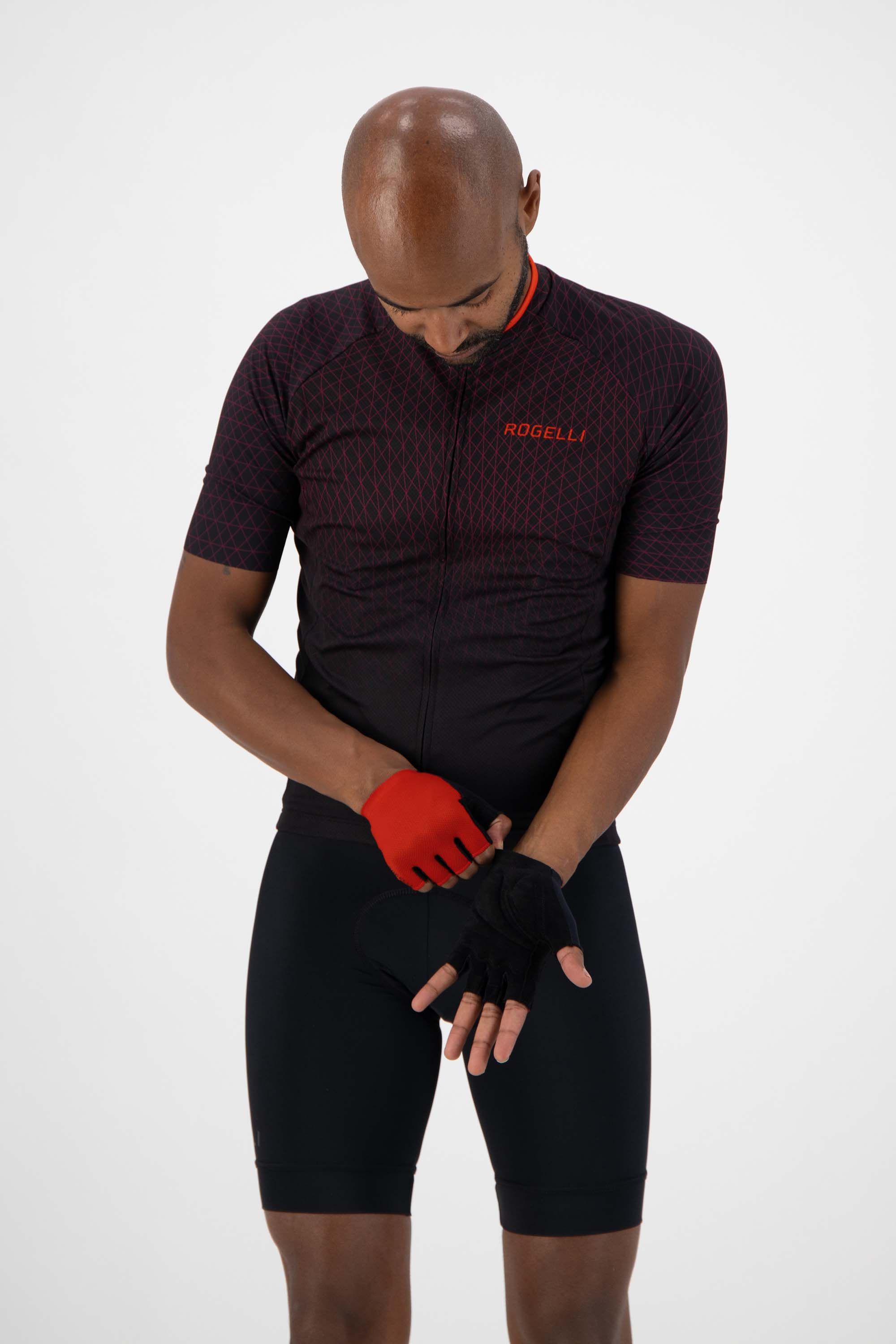 Rogelli Pure Rot Herren Fahrradhandschuhe