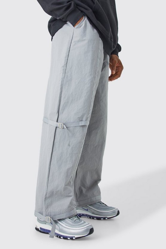 Parachute-Hose mit Streifen-Detail und verstellbaren Bündchen
