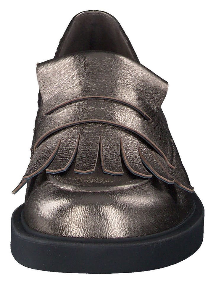 Paul Green Leder-Slipper  in Braun/ Gold günstig kaufen