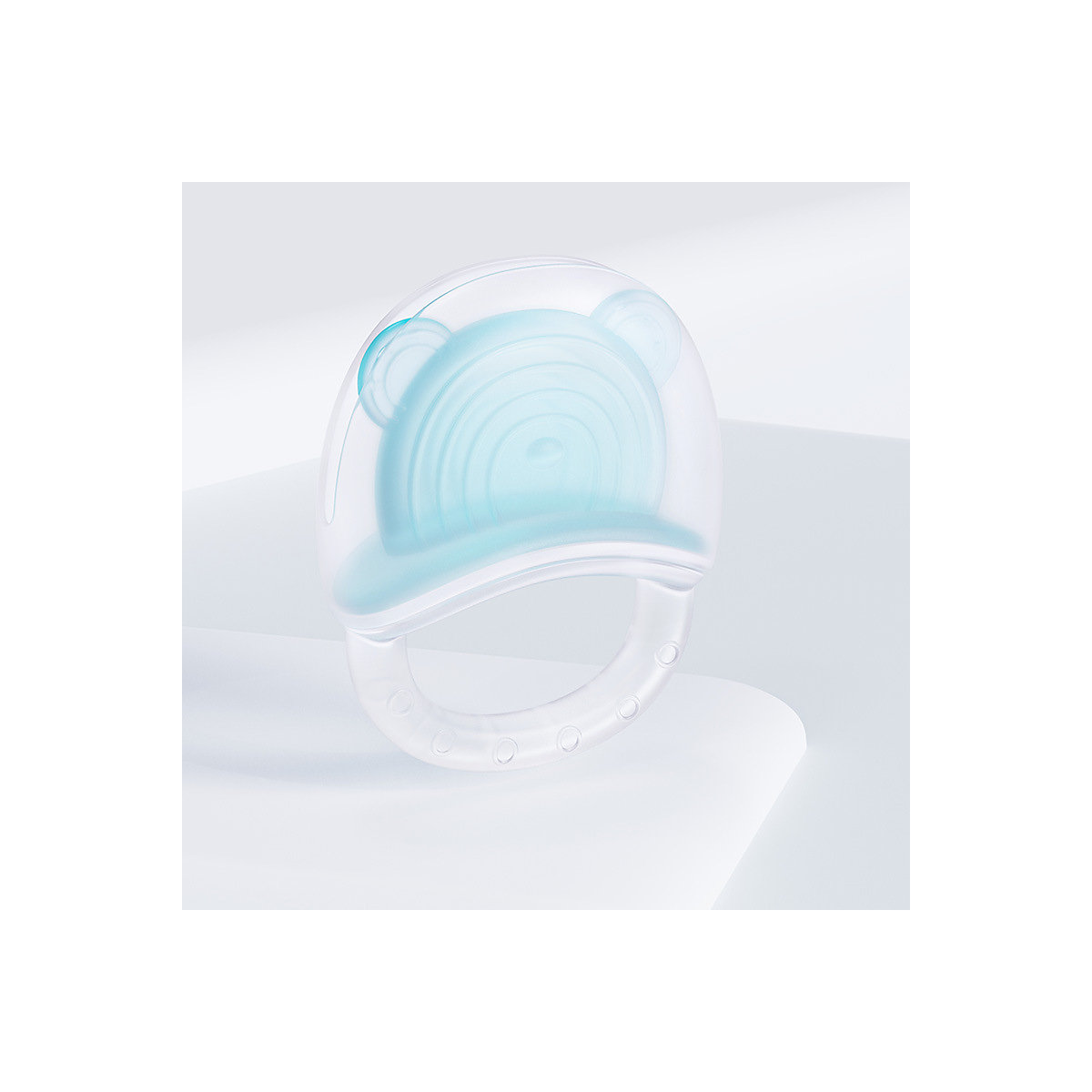 2PCS Baby-Silikon-Beißring Bären-Komfortspielzeug