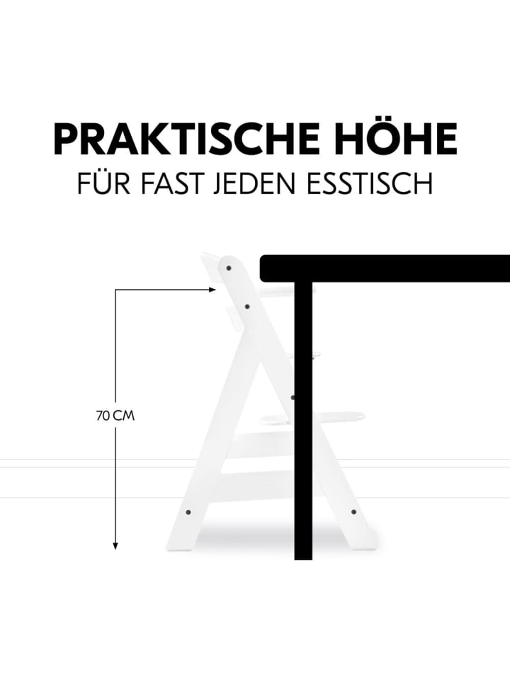 Hauck Hochstuhl Alpha Plus White im Sparset - inkl. Sitzkissen in weiss günstig kaufen onesize