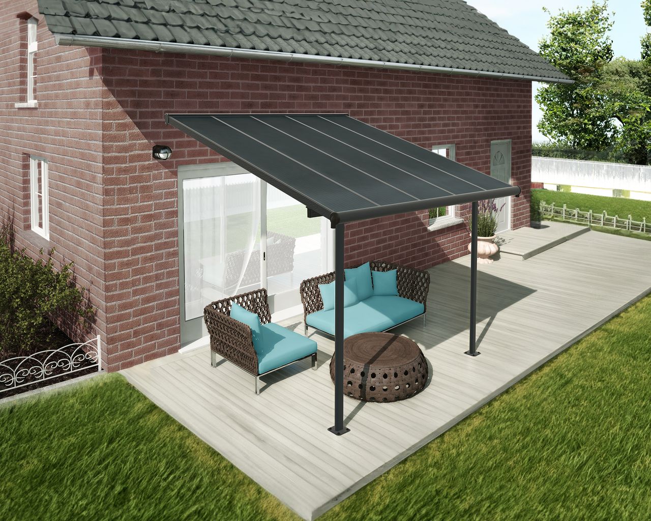 Canopia Terrassenüberdachung Capri  314x295cm Grau