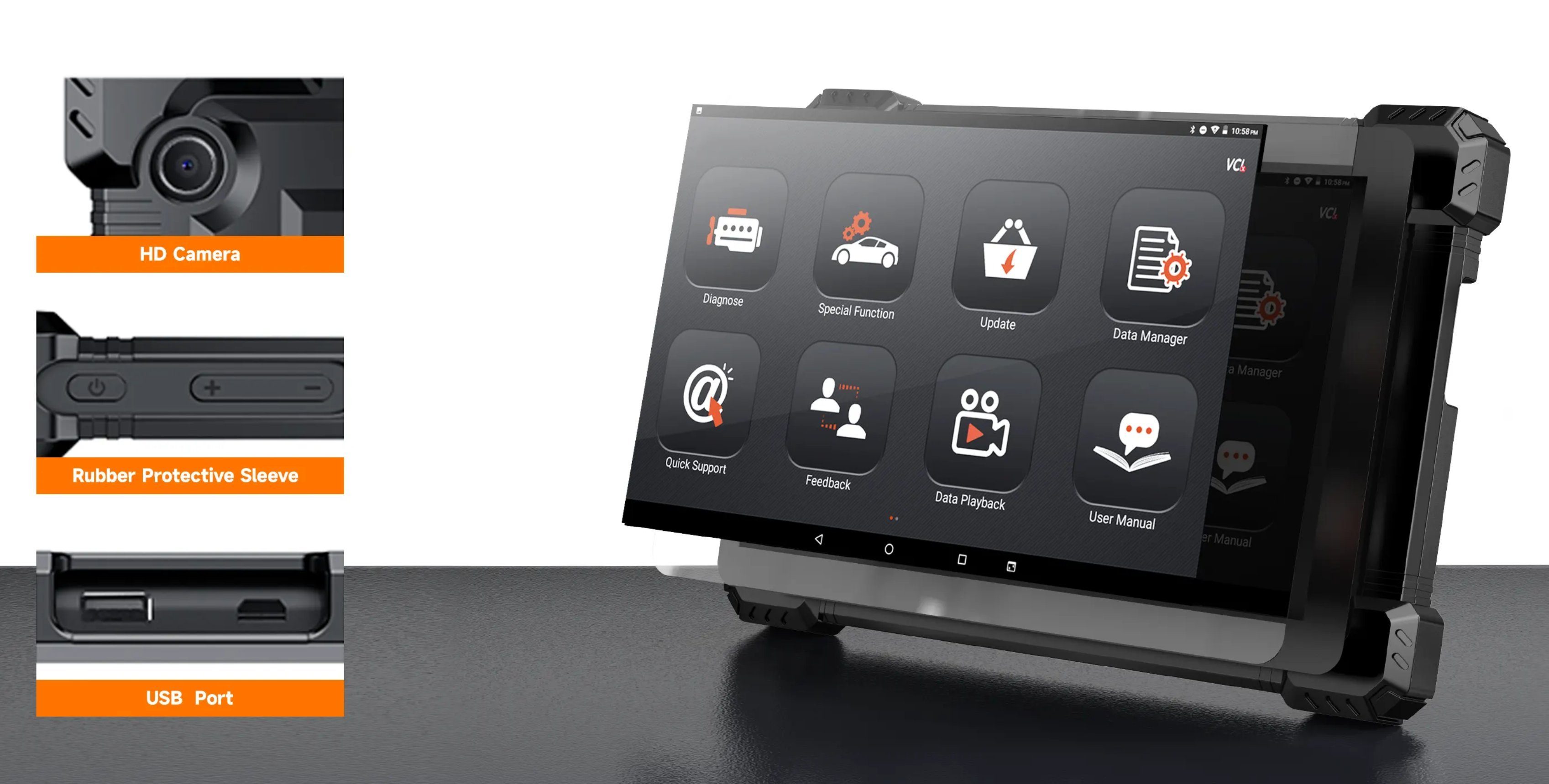 Brotos® Kfz-Diagnosegerät Auto-OBD2-Diagnose Tablet 980 Kfz-Bluetooth-Scan-Codeleser Kfz DIGITAL