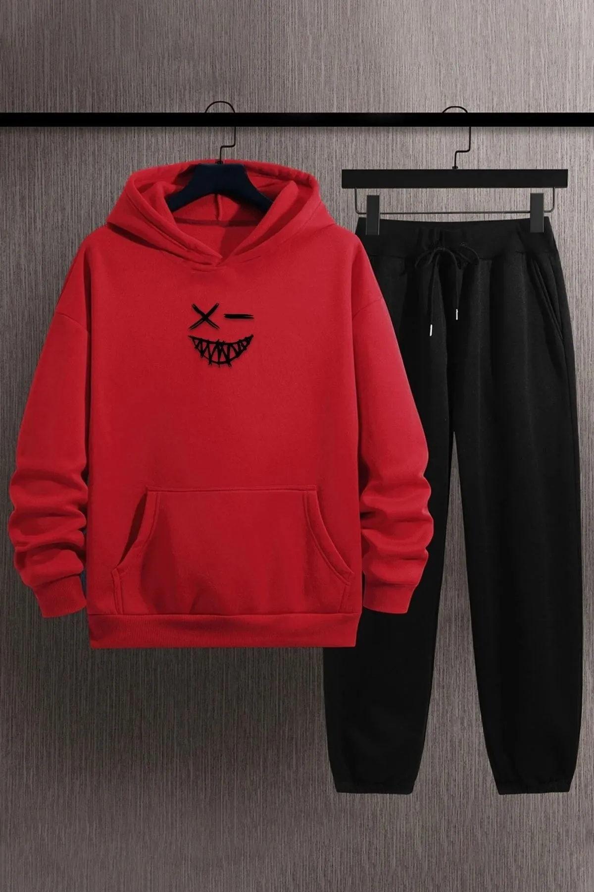 uyguntarz  Unisex-Trainingsanzug-Set mit Cartoon-Grafikdruck