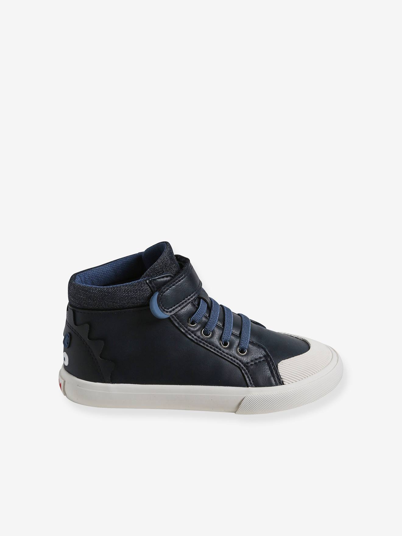 Vertbaudet Kinder High-Sneakers mit Anziehtrick - marine