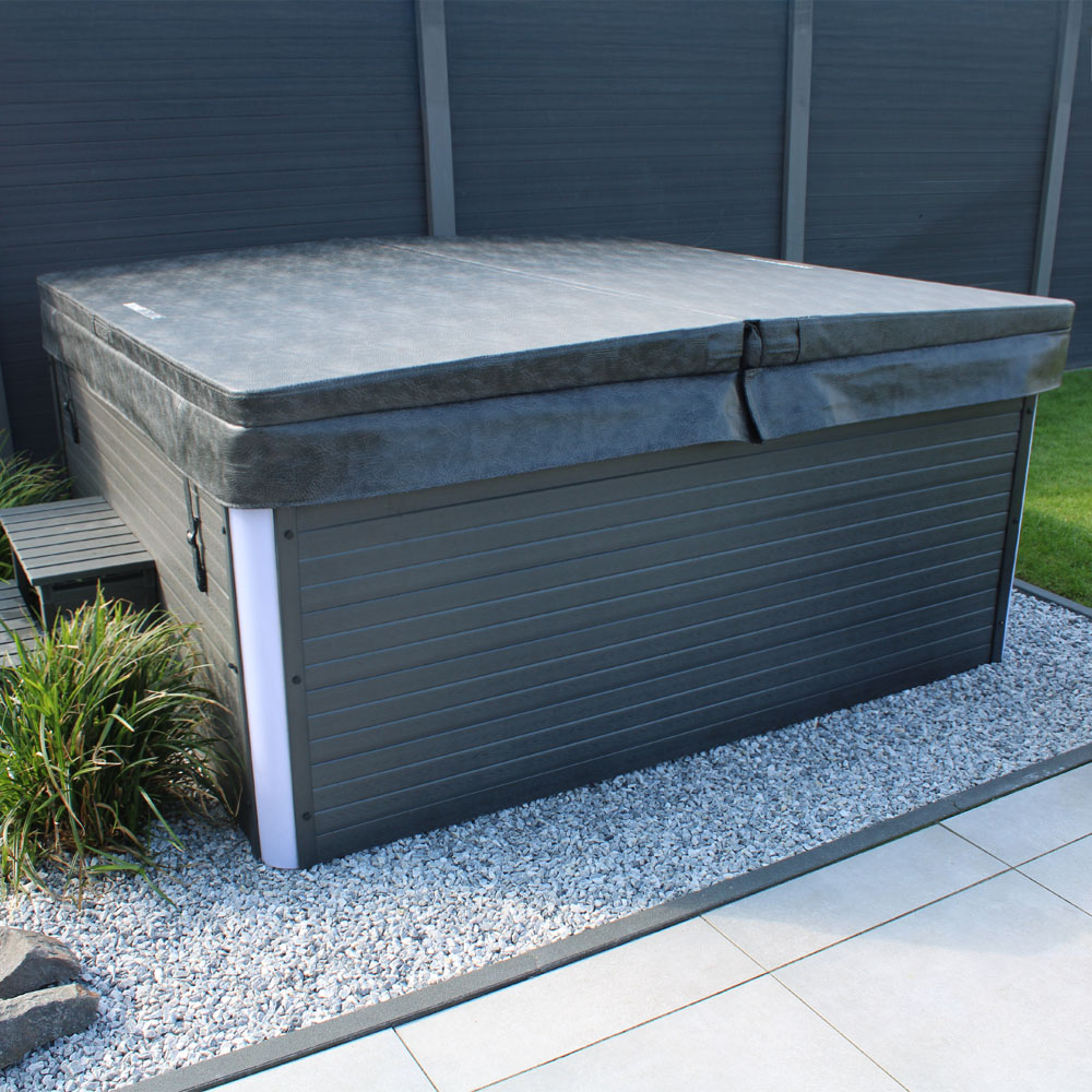 Home Deluxe Outdoor Whirlpool STREAM BIG inkl. Treppe und Thermoabdeckung