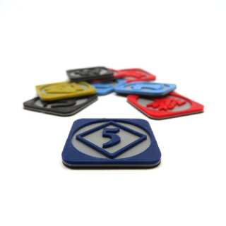 Multicolor Pillage Tokens for Blood Rage - 9 Pieces