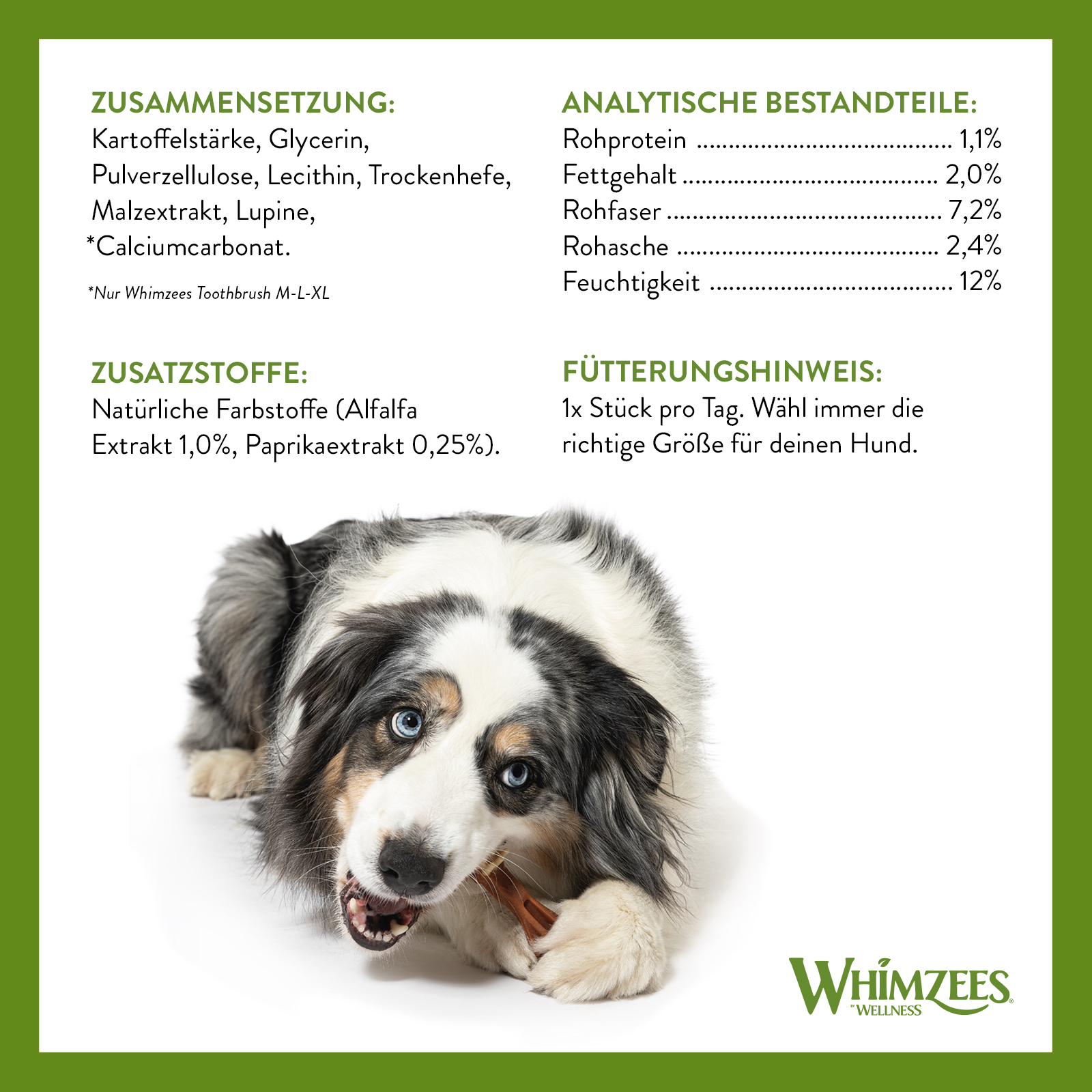 WHIMZEES Snacks WHIMZEES Zahnpflegesnacks Zahnbürste Medium, 12x