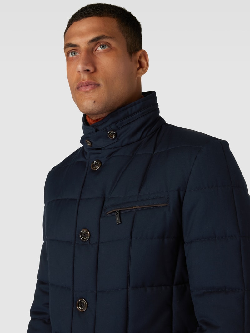 Jacke mit Stehkragen in marineblau