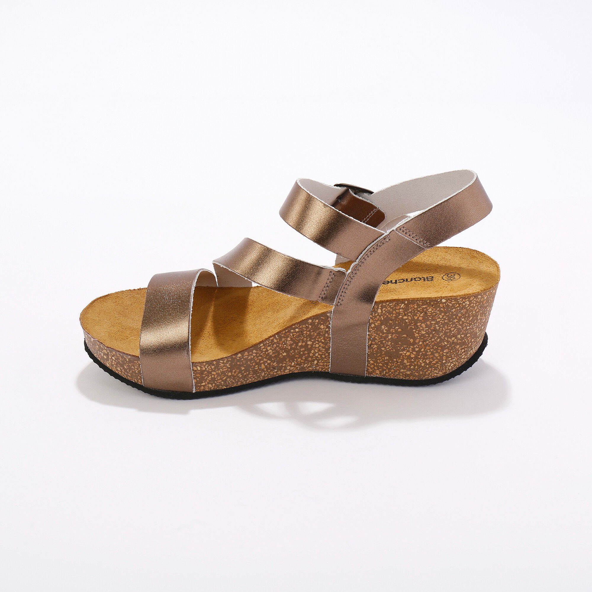 Sandales compensées cuir semelle liège