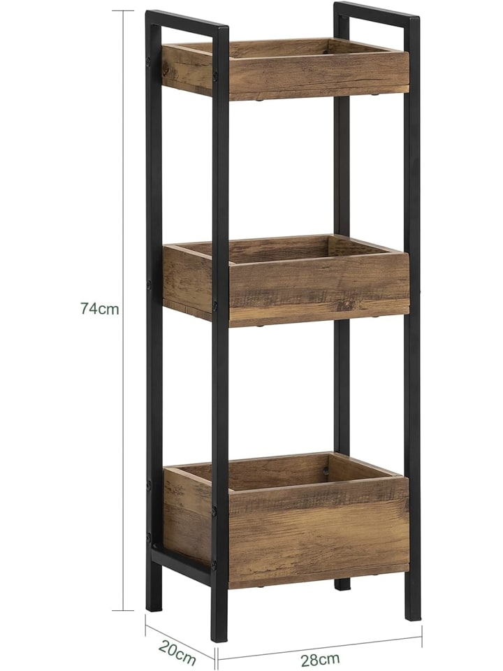 SoBuy Badregal in Natur - (B)28 x (H)74 x (T)20cm günstig kaufen onesize