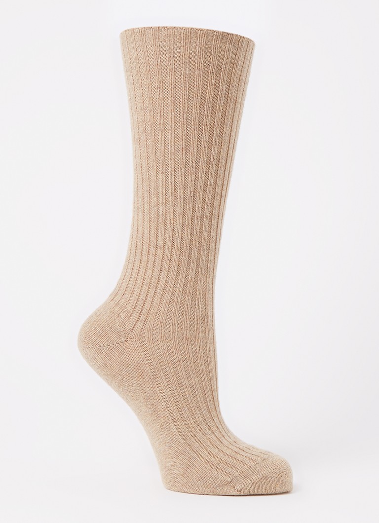 Falke Cozy rievotās adītās zeķes no kašmira maisījuma
