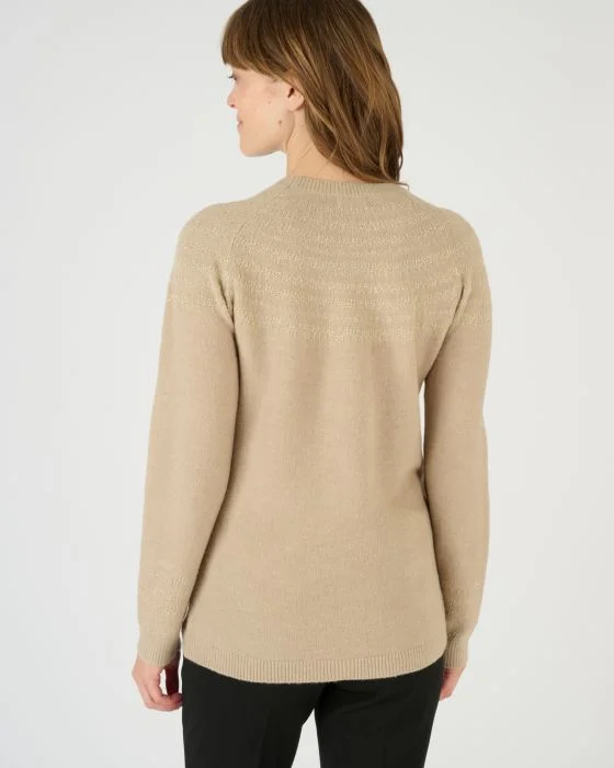Pull jacquard brillant