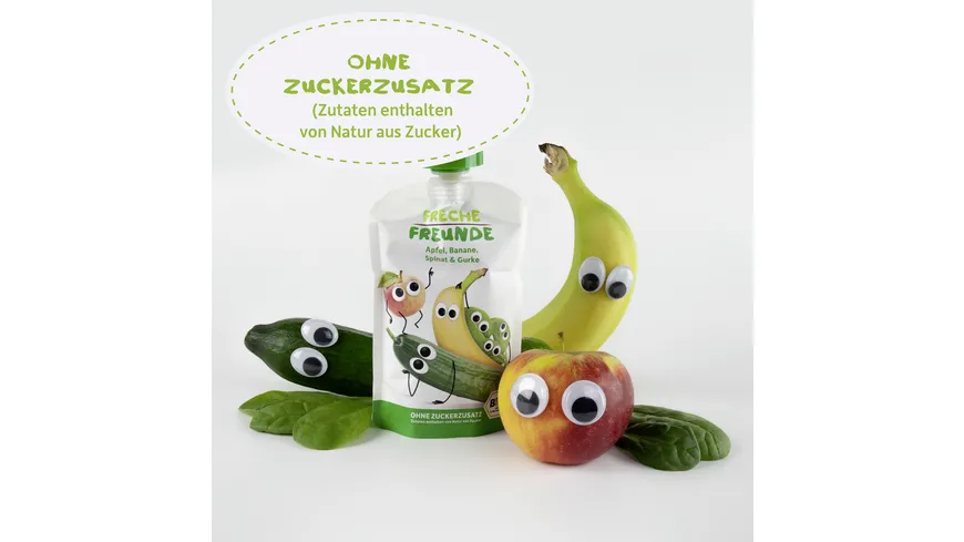 Freche Freunde Quetschie Apfel, Banane, Spinat & Gurke 100 g