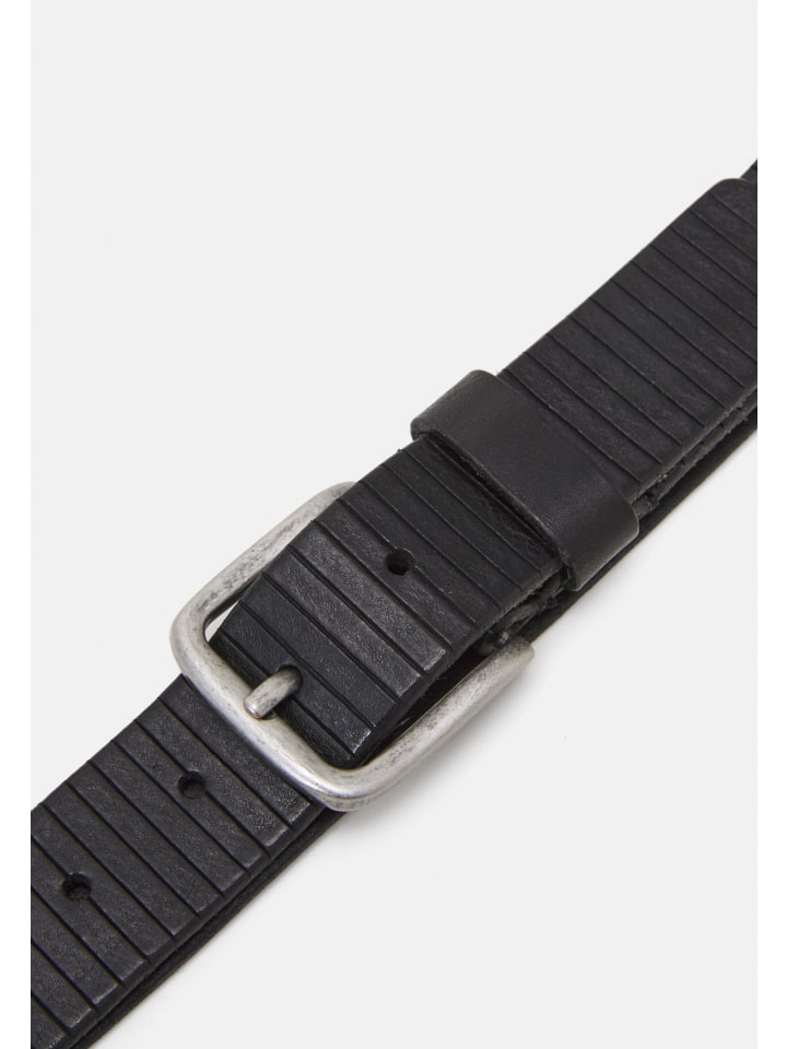 Jack & Jones Ledergürtel JACROYALE Vegetable Tan Herrengürtel Vollnarbig in Schwarz günstig kaufen 80 cm