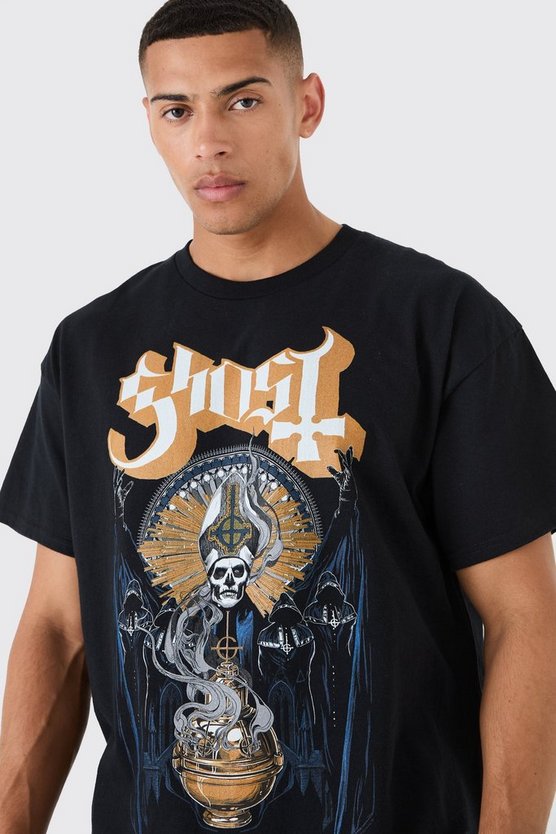 Oversize T-Shirt mit lizenziertem Ghost Band Print