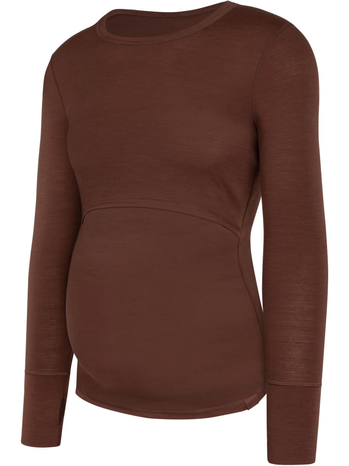 Normani Outdoor Sports Merino Umstands-Langarm-Shirt Cambria in Braun günstig kaufen