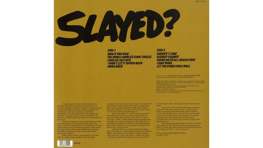 Slayed? (Ltd.Edition Colored Vinyl) Ltd. Edition splatter Vinyl