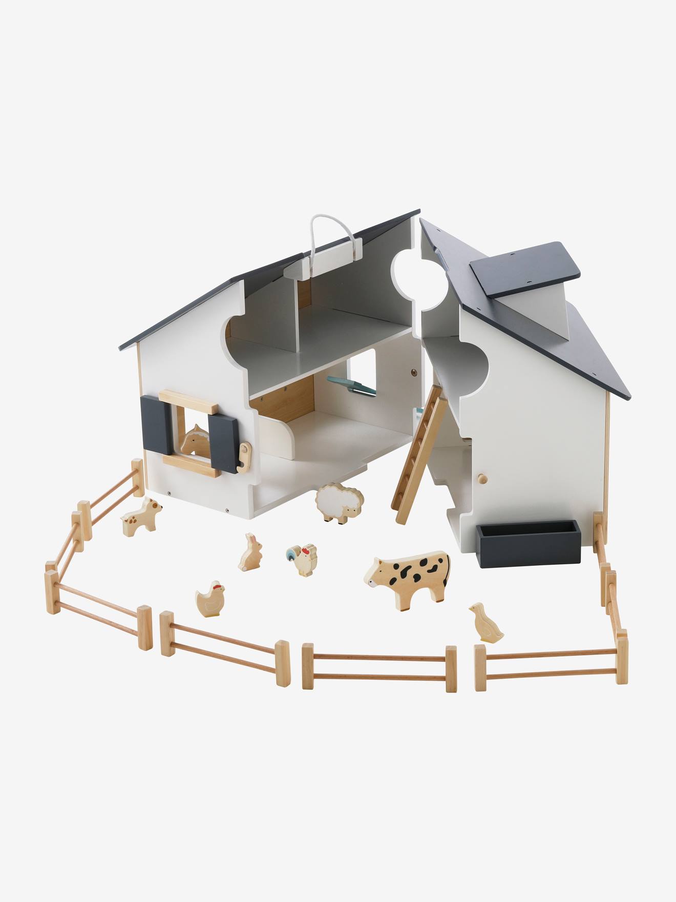 Grande ferme en bois FSC® multicolore