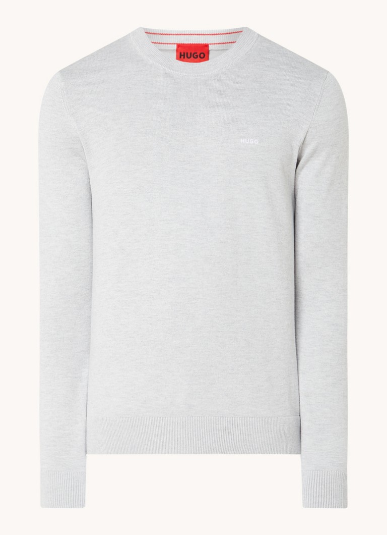 HUGO BOSS San Cudo fine knit pullover with logo embroidery