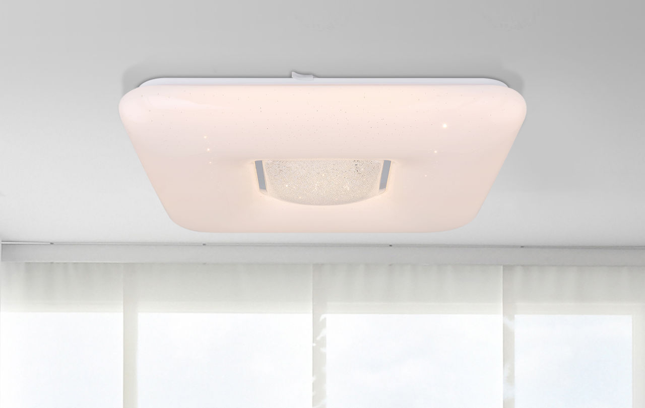 Globo Lighting - TRYSTAN - Deckenleuchte Metall weiß, RGBW LED