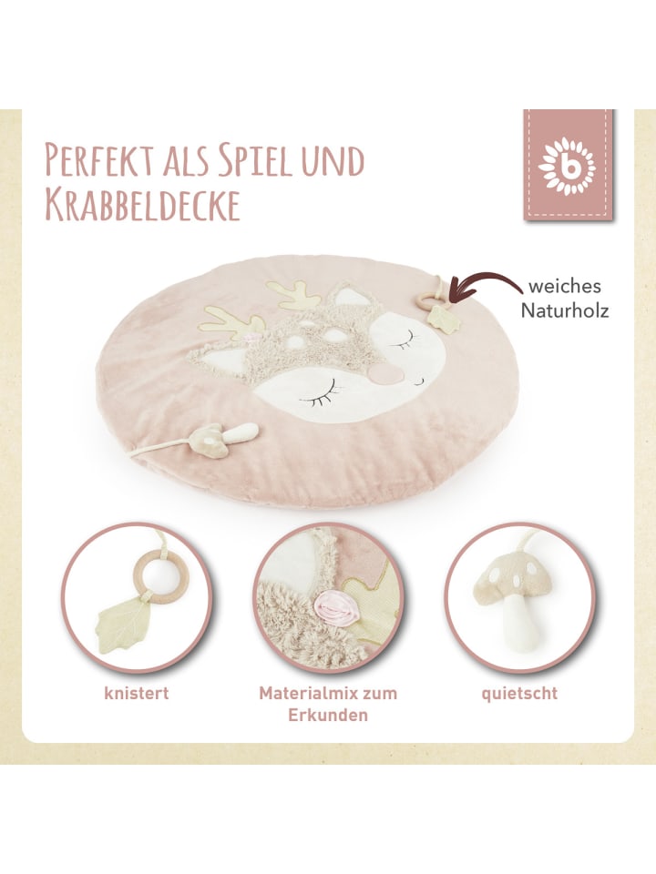 Bieco Spielwaren Krabbeldecke mit Aktivität Reh - ab Geburt in Rosa günstig kaufen onesize