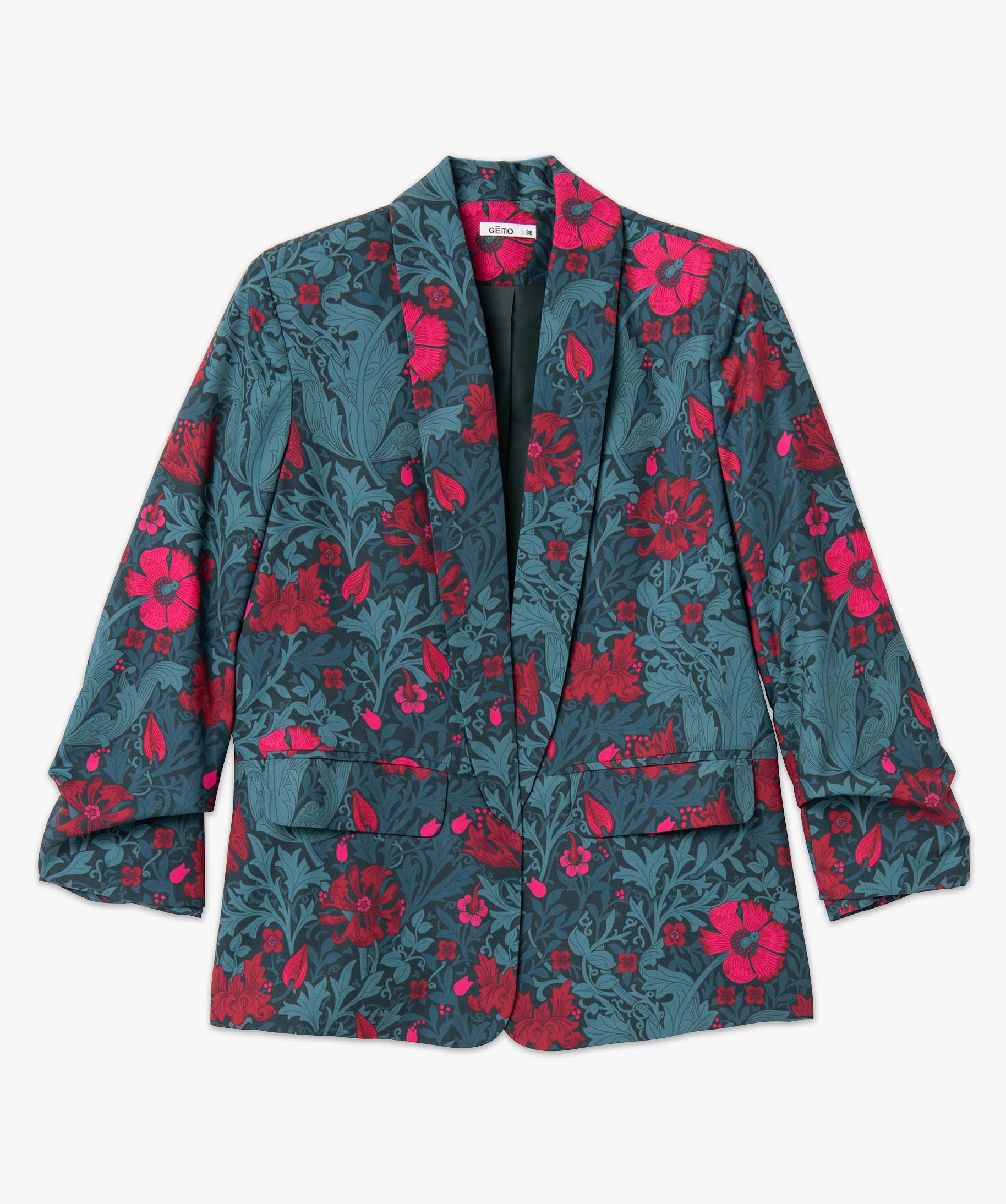 Veste à manches froncées femme imprime | GEMO