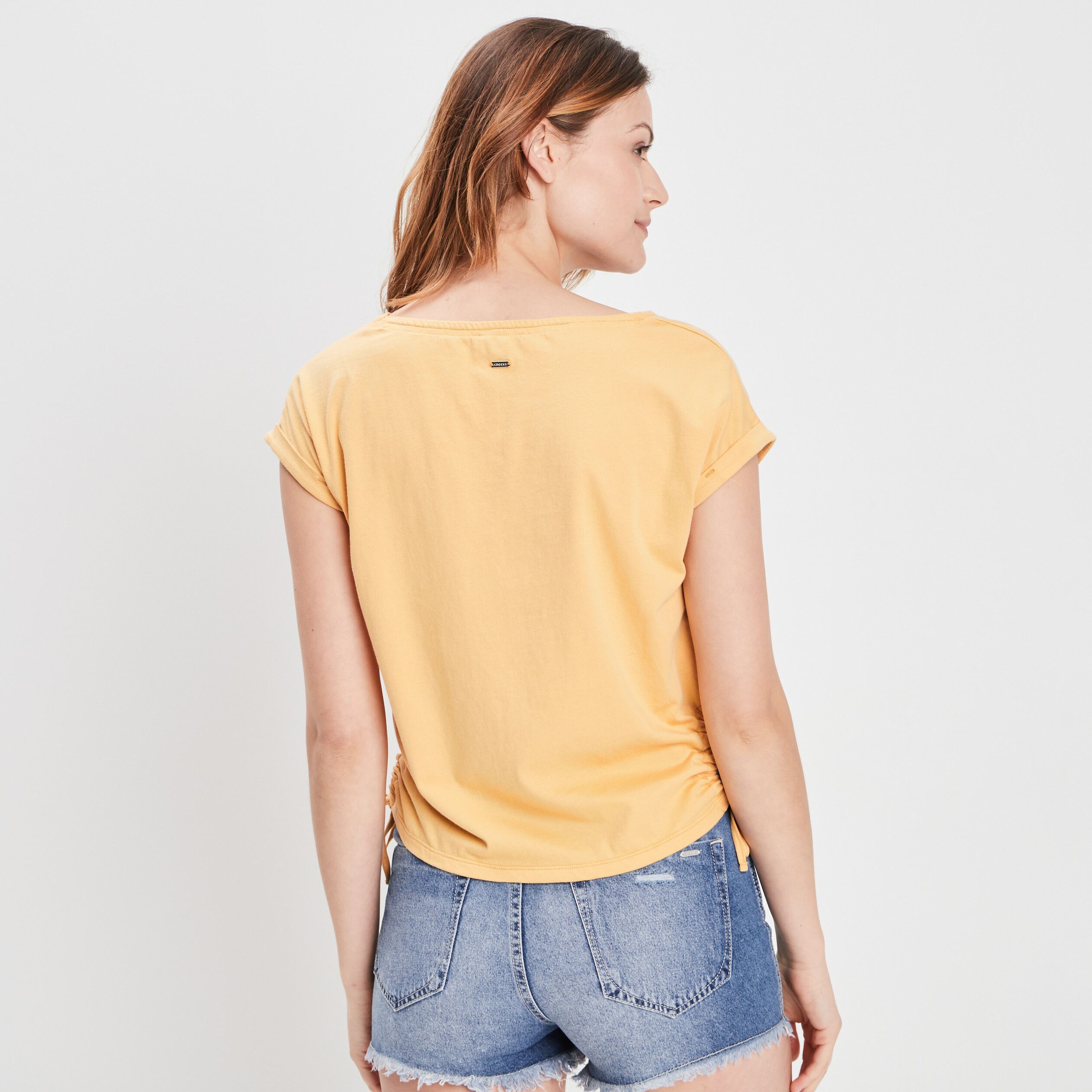 T-shirt manches courtes Creeks jaune femme | La Halle