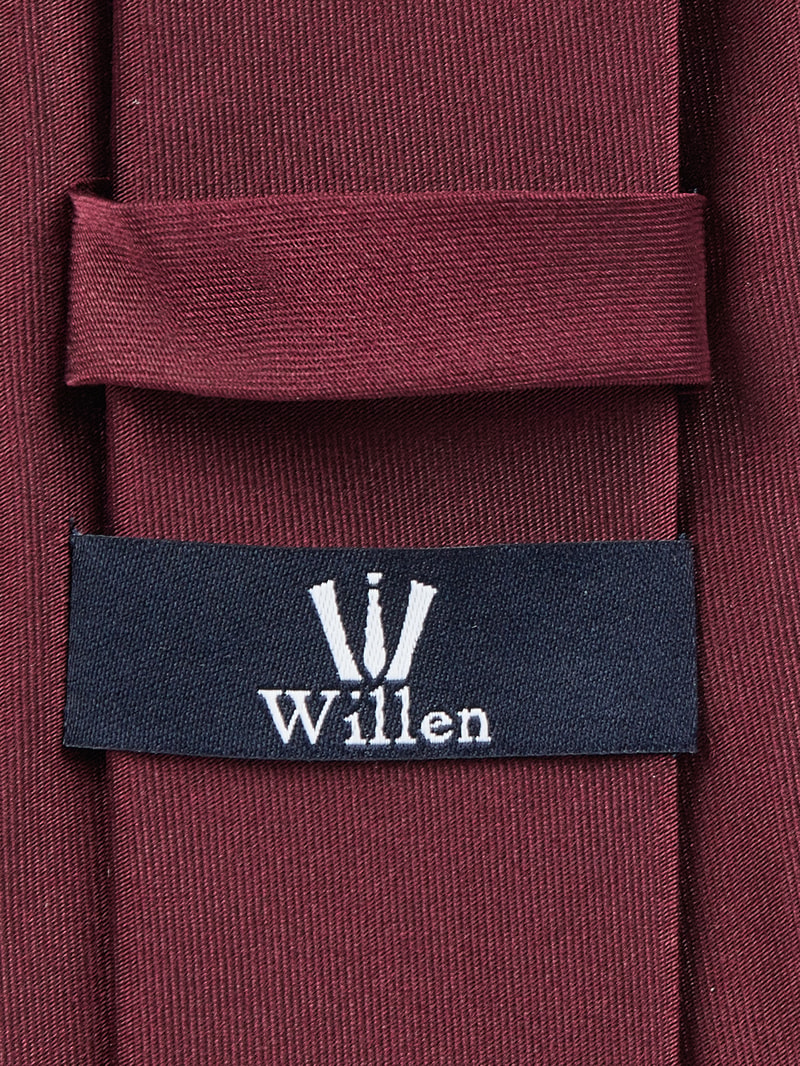 Krawatte aus Seide (7 cm) in bordeaux rot