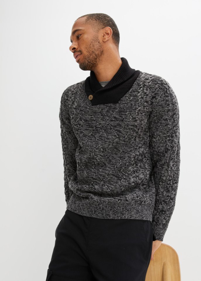 Pullover mit Schalkragen